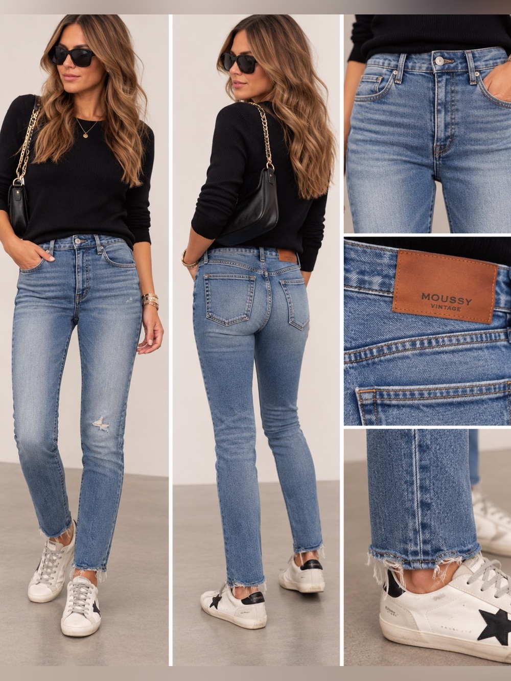 MOUSSY Ballena Skinny ankle Blue Denim jeans Size 28 ($340)